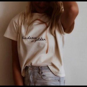 KINND Project Kindness is Golden Cropped Graphic Tee